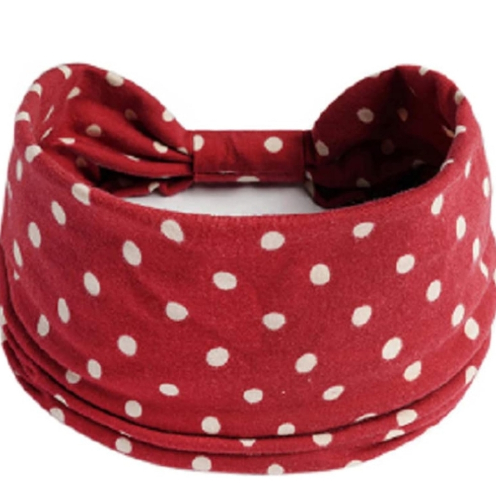 Polka Dot Headband - Red and White - Picture 3 of 6